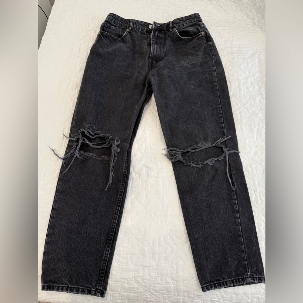 Zara Black Distressed Jeans